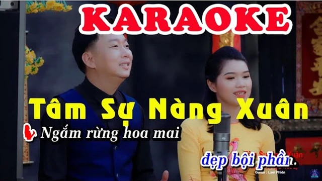 [Karaoke] Tâm Sự Nàng Xuân - Tuấn Khương & Trúc Ly