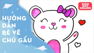 Dạy bé cách vẽ một chú gấu đáng yêu