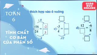 Môn Toán Lớp 6 - Đại số: Tính chất cơ bản của phân số
