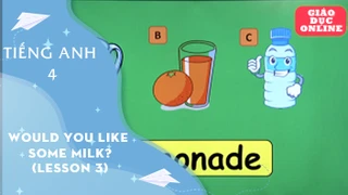 Môn Tiếng Anh Lớp 4 - Unit 13: Would you like some milk? - Lesson 3