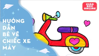 Dễ dàng vẽ một chiếc xe máy dễ thương