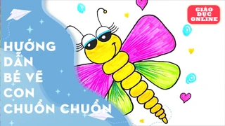 Hướng dẫn bé vẽ và tô màu con chuồn chuồn