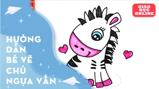 Cách vẽ một chú ngựa vằn dễ thương