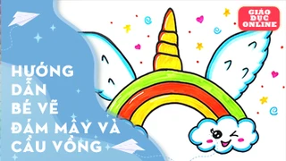 Cách vẽ một đám mây và cầu vồng