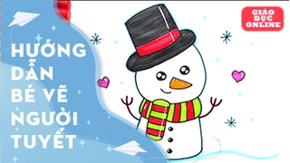 Hướng dẫn bé vẽ người tuyết