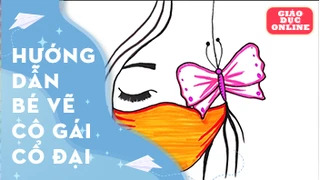 Cách vẽ và tô màu hình cô gái cổ đại