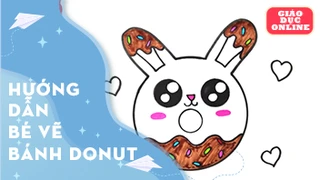 Cùng vẽ và tô màu chiếc bánh hình mèo