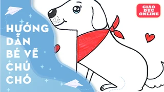 Hướng dẫn bé cách vẽ chú chó từ chữ K