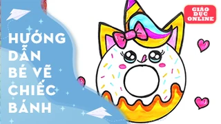 Hướng dẫn bé cách vẽ chiếc bánh dễ thương