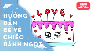 Cách vẽ chiếc bánh ngọt đáng yêu
