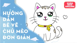 Cách vẽ một con mèo dễ thương cực đơn giản