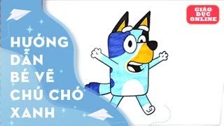 Cùng vẽ chú chó xanh đáng yêu