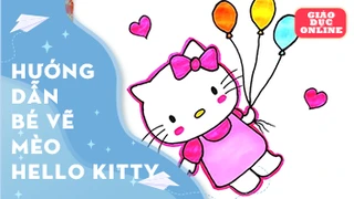 Cùng vẽ và tô màu mèo hello kitty