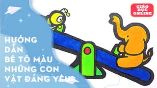 Vẽ và tô màu những con vật đáng yêu