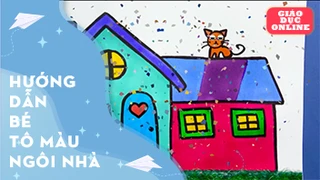 Cách vẽ và tô màu ngôi nhà