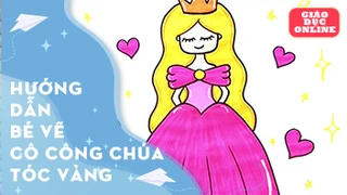 Hướng dẫn bé vẽ cô công chúa tóc vàng