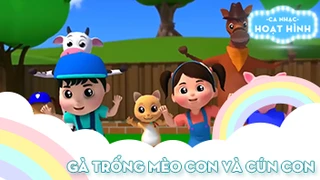 Ca khúc Gà trống mèo con và cún con