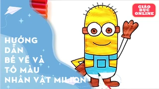 Hướng dẫn bé vẽ và tô màu nhân vật Milion