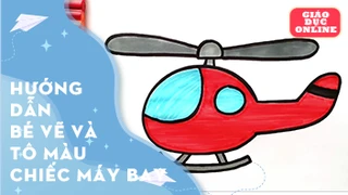 Hướng dẫn bé vẽ và tô màu chiếc máy bay