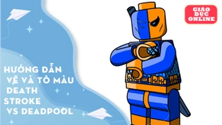Hướng dẫn vẽ và tô màu Deathstroke vs Deadpool