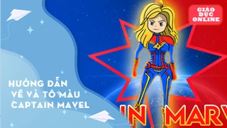 Hướng dẫn vẽ và tô màu Captain mavel