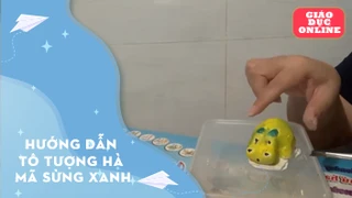 Hướng dẫn tô tượng hà mã sừng xanh