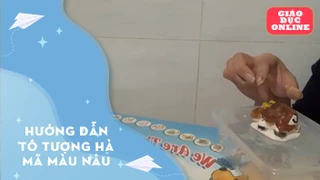 Hướng dẫn tô tượng hà mã màu nâu