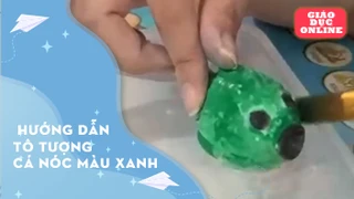  Hướng dẫn tô tượng cá nóc màu xanh