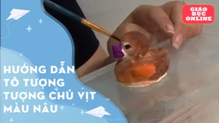  Hướng dẫn tô tượng chú vịt màu nâu