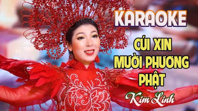 Karaoke | Cúi Xin Mười Phương Phật [4K] - Kim Linh 
