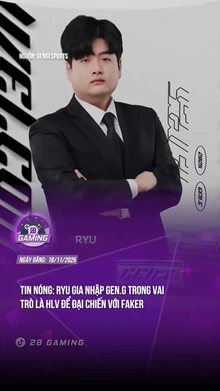 Ryu gia nhập Gen.G trong vai trò là huấn luyện viên